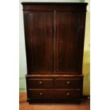 Late 19th C. pine linen press