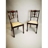 Pair of inlaid rosewood chairs.