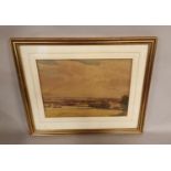 Framed watercolour Countryside Scene