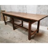 19th C. oak kitchen table.