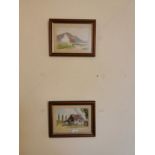 Two framed watercolours of Rural Scenes.