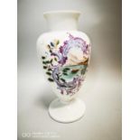 19th C. handpainted opaline glass vase.
