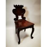 Regency Mahogany hall chair.