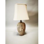 Stoneware lamp.