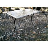 Cast iron garden table.