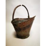 Early 19th C. copper coal bucket.