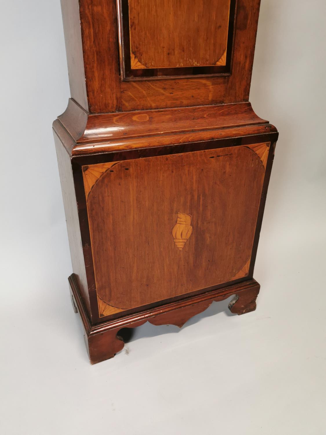 Georgian mahogany and oak Grandfather clock - Image 2 of 9