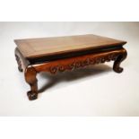 Late 19th C. betook wood opium table.