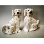 Pair of 19th C. Staffordshire dogs.