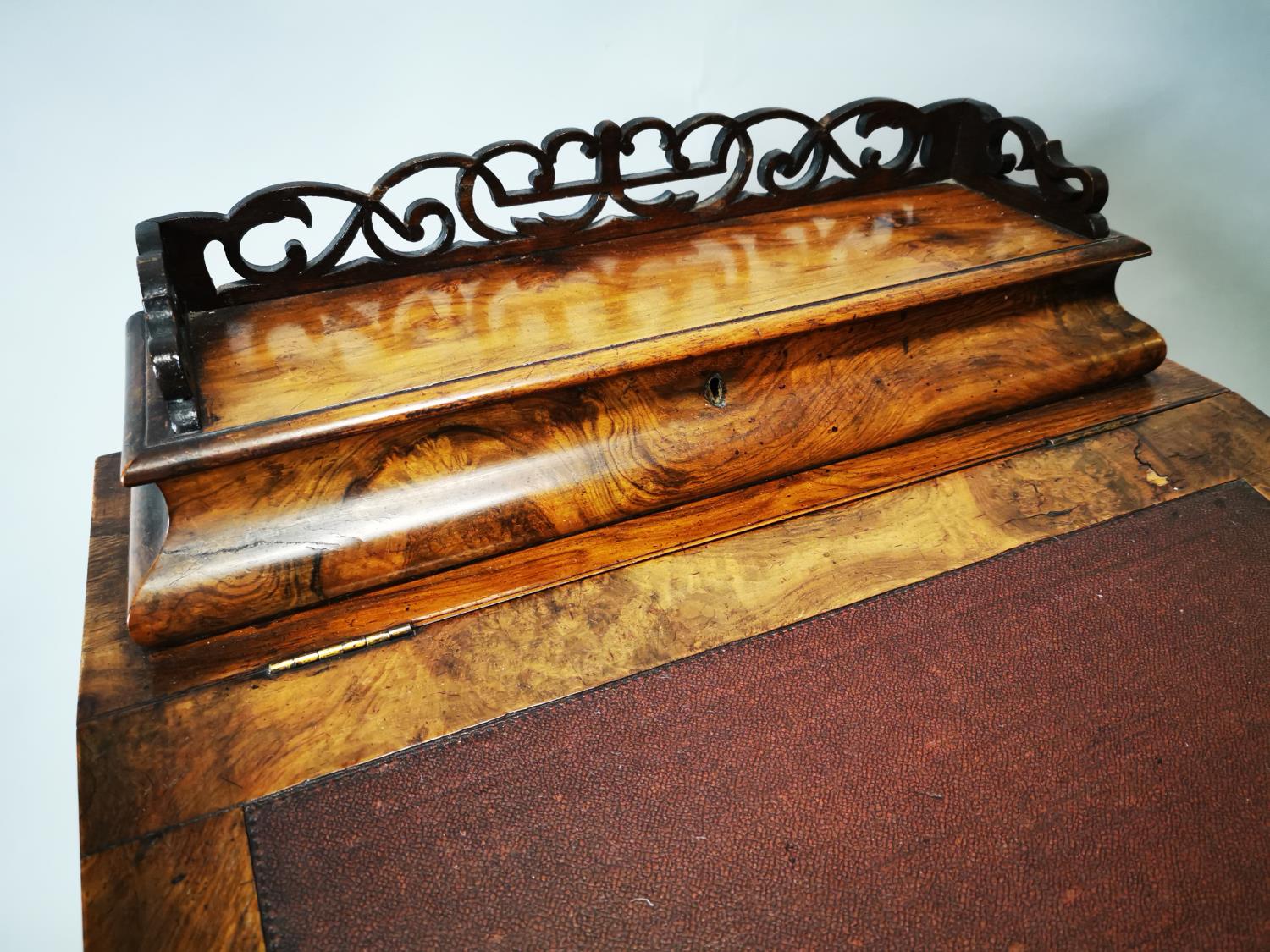 Victorian walnut davenport. - Image 2 of 5