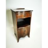 Edwardian mahogany bedside locker.