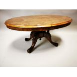 Victorian inlaid walnut coffee table.