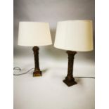 Pair of gilt table lamps