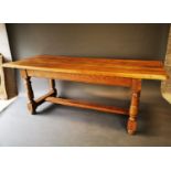 Early 20th C. oak kitchen table.