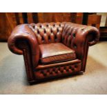 Leather Chesterfield club chair