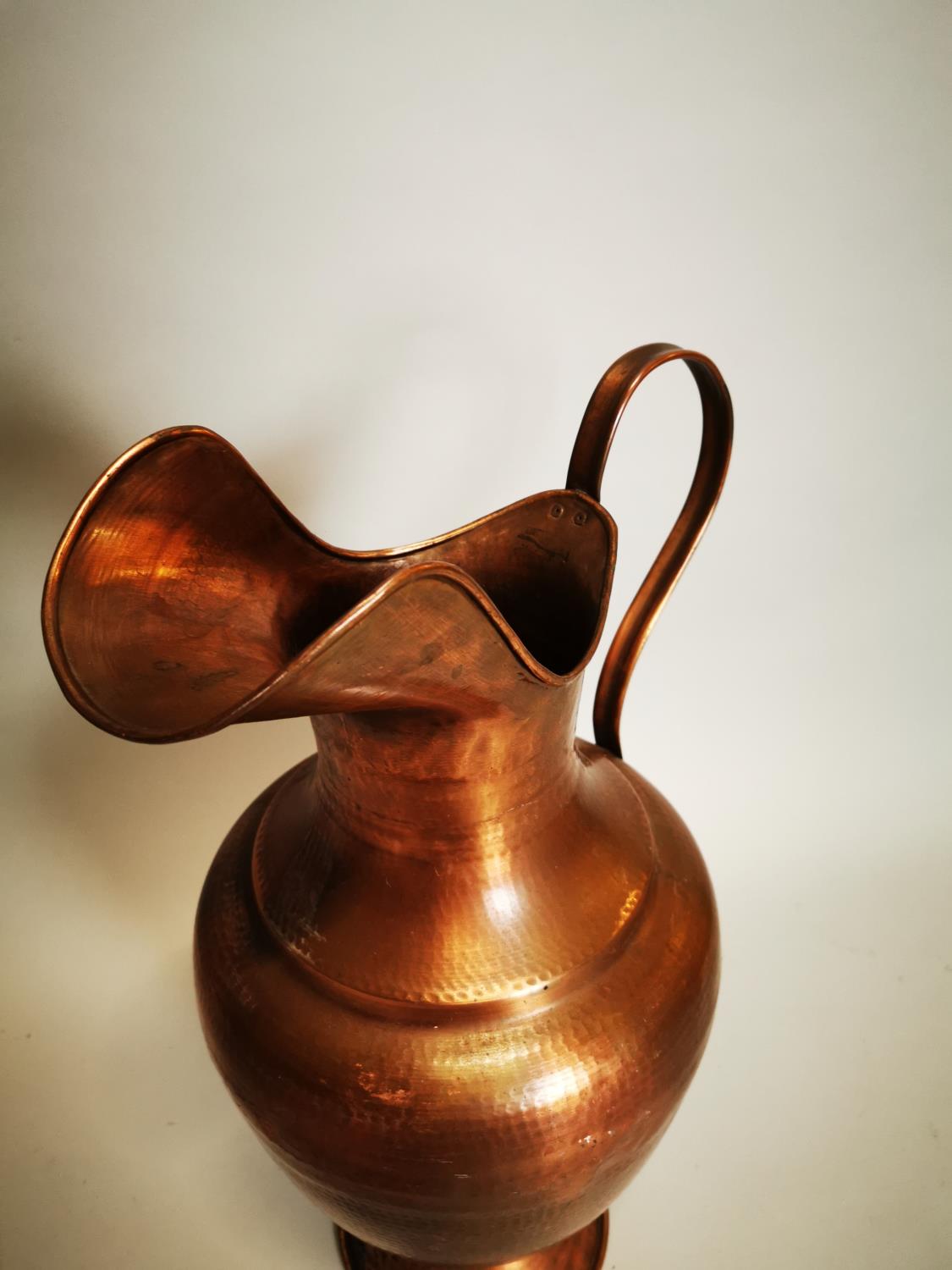 Large early 20th C. copper jug. - Image 2 of 3