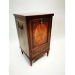 Edwardian inlaid and mahogany coal locker