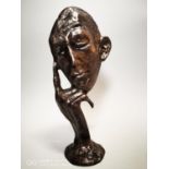 Bronze model of a Thinking Man.