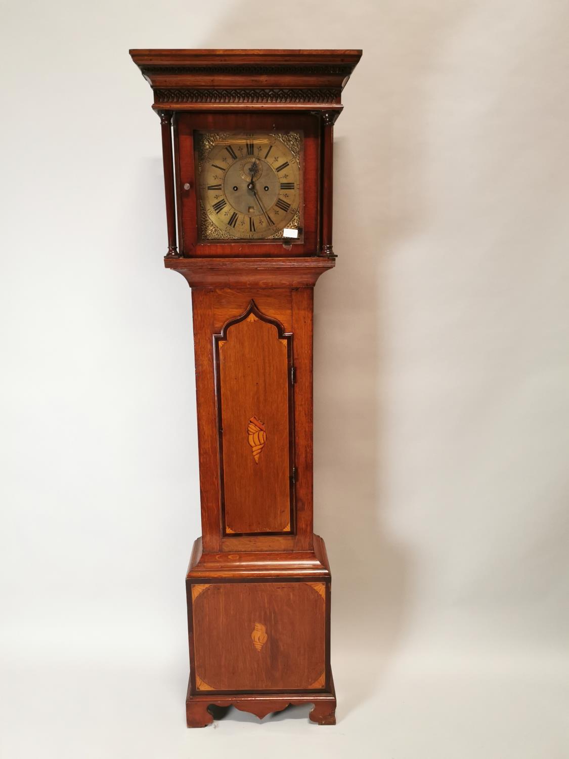 Georgian mahogany and oak Grandfather clock