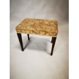 Edwardian inlaid mahogany foot stool.