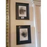 Pair of framed prints.