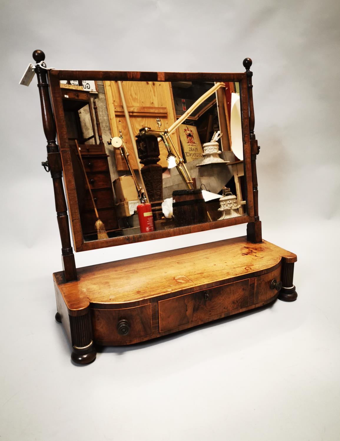 Georgian mahogany dressing table mirror.