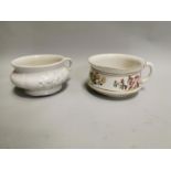 Two early 20th C. ceramic po's.