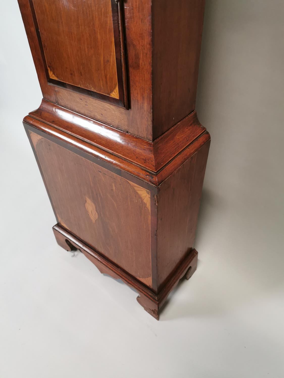 Georgian mahogany and oak Grandfather clock - Image 9 of 9