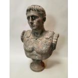 Composition bust of Julius Caesar.