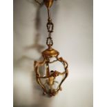 Good quality hanging hall lantern.