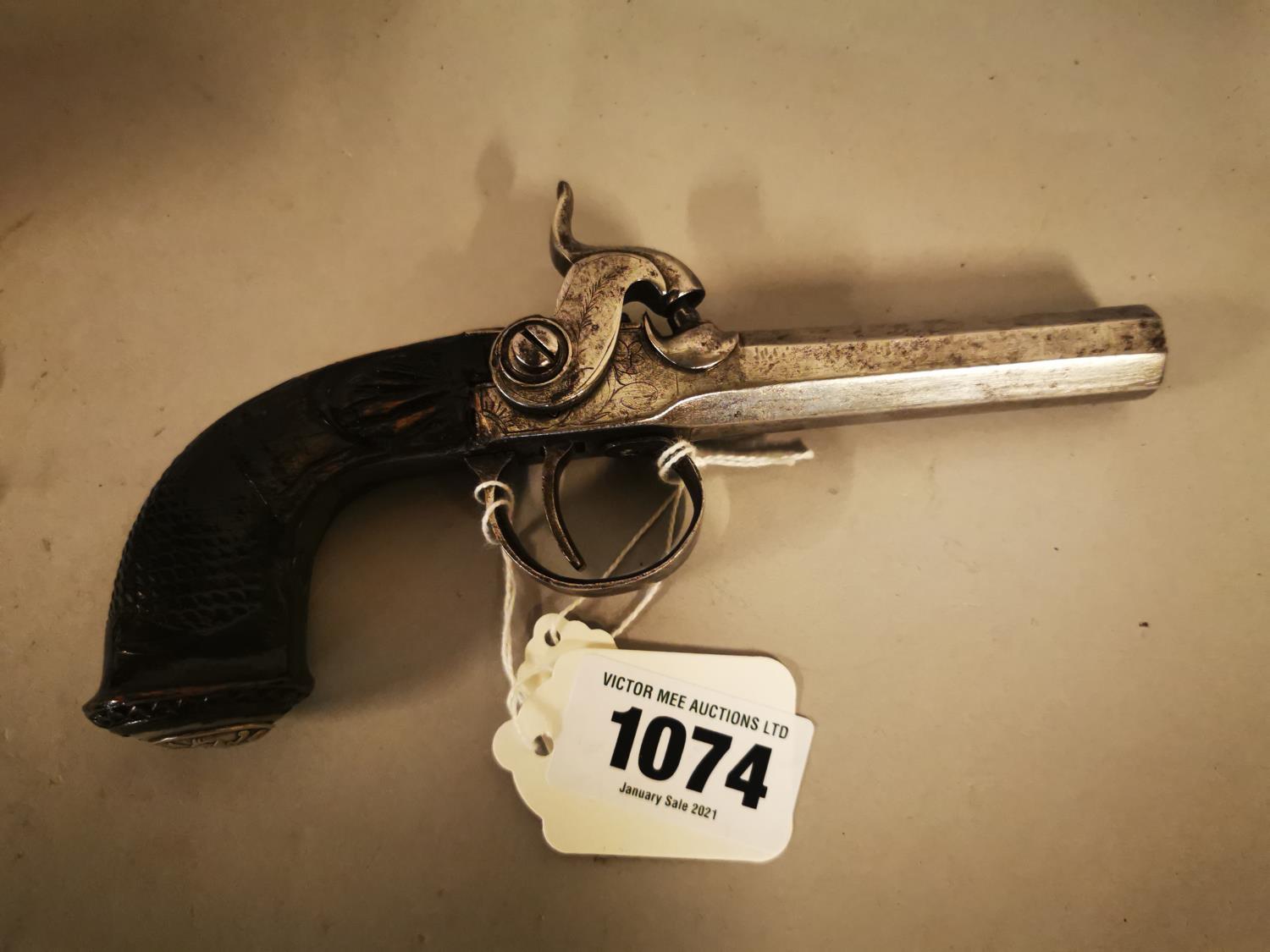 19th C. percussion capped pistol