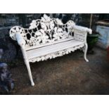 Good quality cast iron garden bench