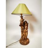 Composition Grecian table lamp.