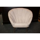 Upholstered shell chair.