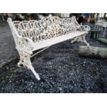 Good quality cast iron garden bench