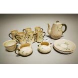 Fifteen piece modern Belleek coffee set.