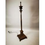 Early 20th C. brass standard lamp.