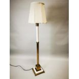 Brass and marble standard lamp
