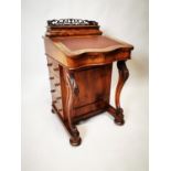 Victorian walnut davenport.