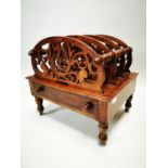 Victorian walnut canterbury.