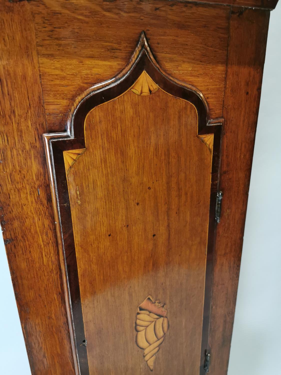 Georgian mahogany and oak Grandfather clock - Image 3 of 9