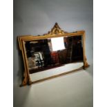 19th C. Gilt framed overmantle.