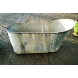 Early 20th C. galvanised slipper bath.