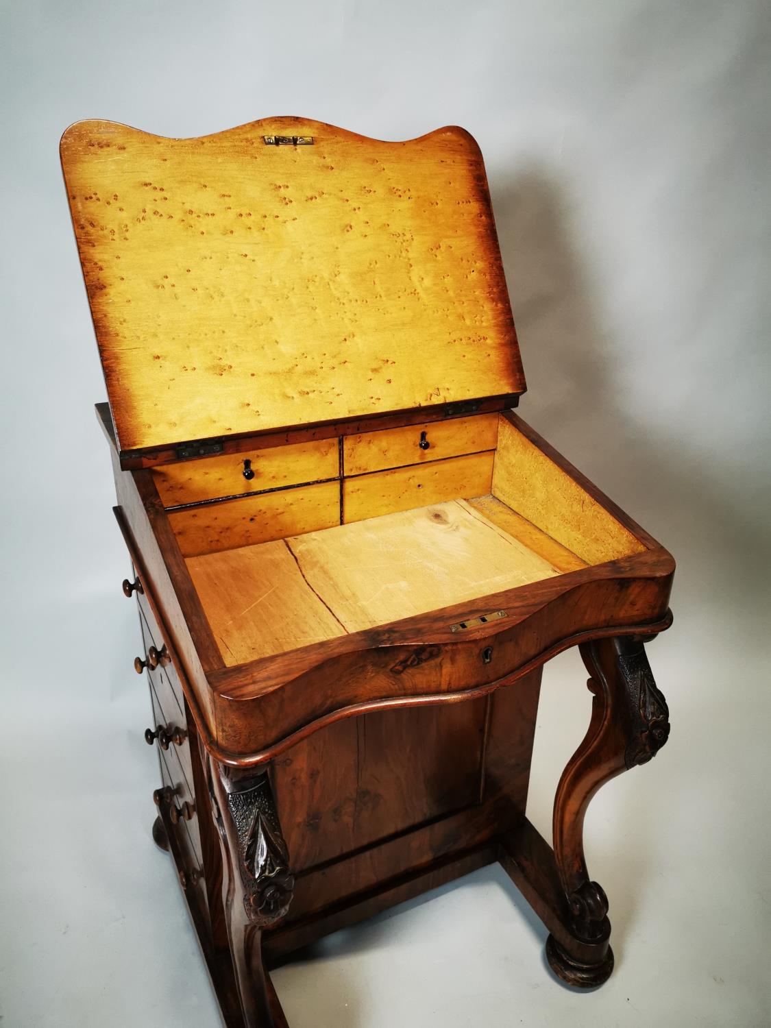 Victorian walnut davenport. - Image 4 of 5