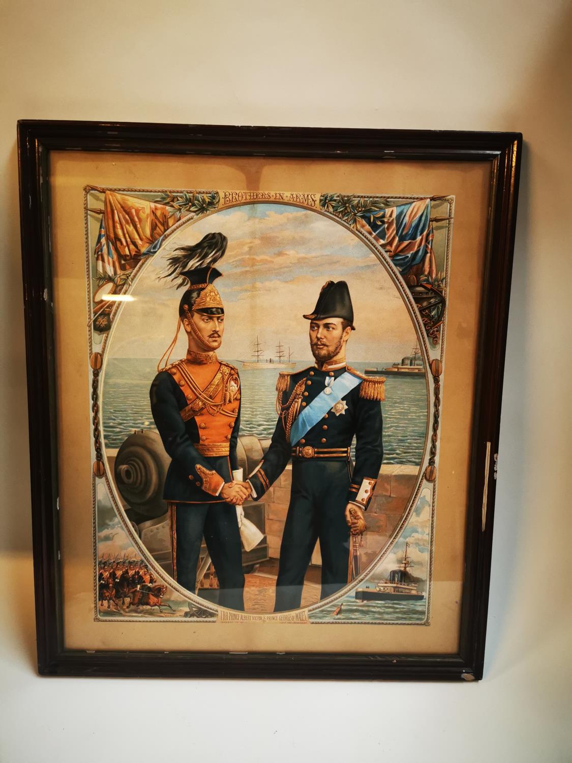 Edwardian framed coloured print.