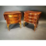 Pair of Edwardian mahogany bedside cabinets.