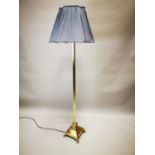 Brass Corinthian column standard lamp