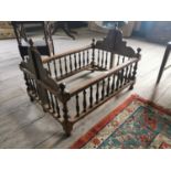 18th. C. mahogany child's cot.