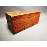 19th C. camphor wood campaign chest.
