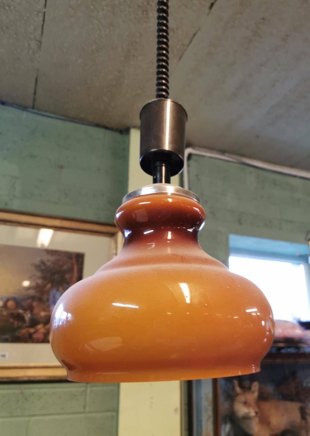 1970's adjustable hanging light fitting. - Bild 3 aus 3